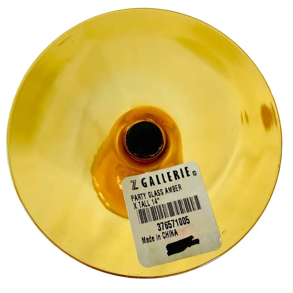 Z Gallerie Party Glass Amber Candle Holders